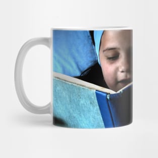 Bookworm in blue Mug